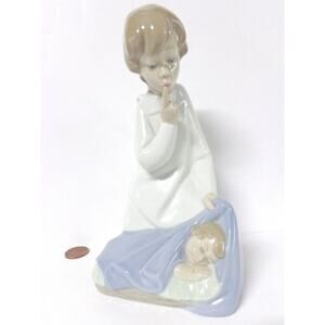 Lladro ANGEL Kiss For BABY FIGURINE 5th Mark 7.5" Porcelain Mother Child Madonna